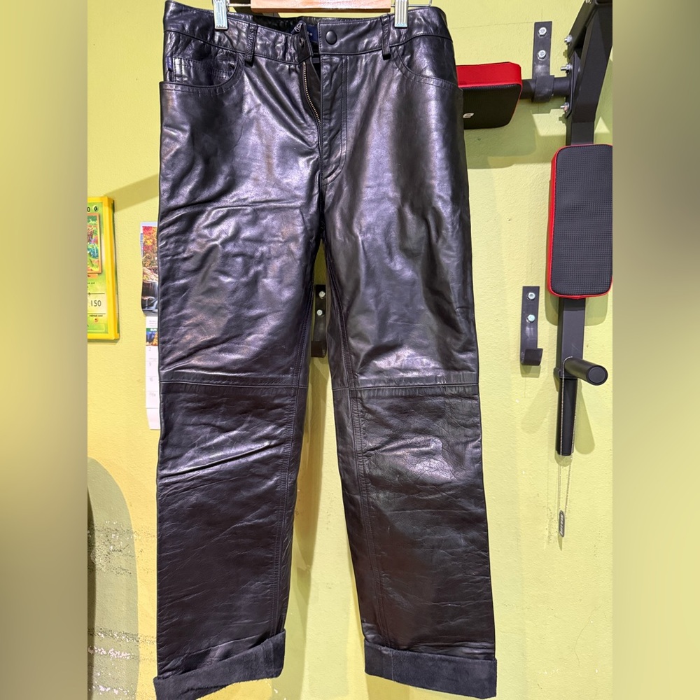 Earl Jeans Unisex Black Leather Straight Jeans Vintage
$15 DEAL